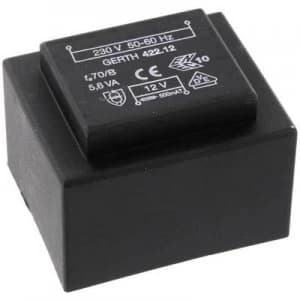 Image of PCB mount transformer 1 x 230 V 1 x 6 V AC 5.60 VA 933 mA