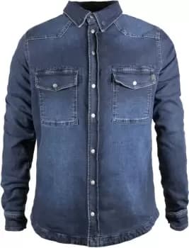 Image of John Doe Motoshirt XTM Denim Motorcycle Shirt, blue, Size XL, blue, Size XL