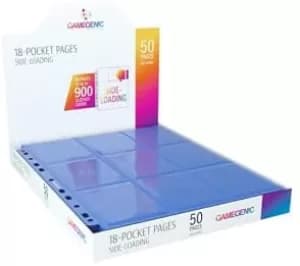 Image of Gamegenic Sideloading 18-Pocket Pages 10 Sleeves - Blue