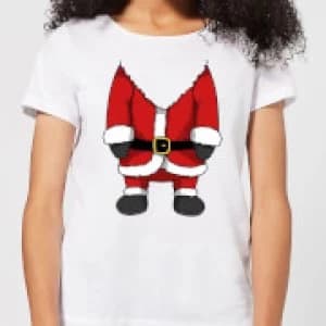 Image of Santa Womens T-Shirt - White - 3XL