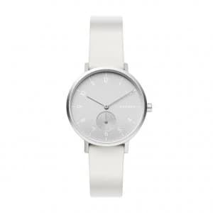 Image of Skagen Aaren Kulor Unisex White Silicone Strap Watch