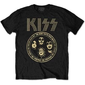 Image of KISS - Band Circle Unisex Large T-Shirt - Black