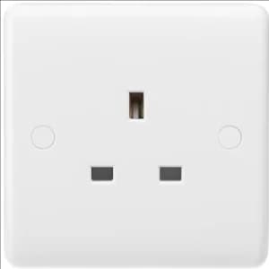 Image of KnightsBridge Curved Edge 13A 1G Unswitched Socket