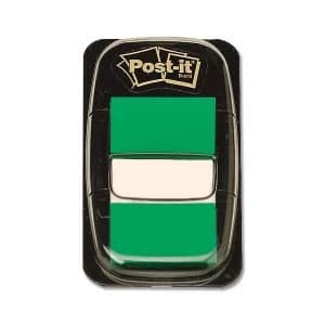 Image of Post it 25mm Index Flags Green 12 x 50 Flags