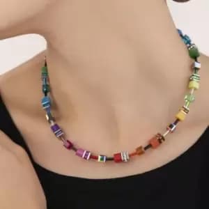 Image of Coeur De Lion Classic GEOCUBE Necklace Iconic Rainbow
