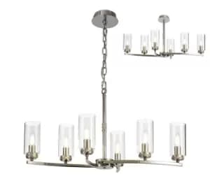 Image of Ceiling Pendant, Semi Ceiling, 6 x E14, Polished Nickel