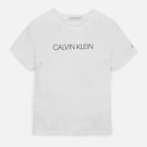 Image of Calvin Klein Boys' Institutional T-Shirt - Bright White - 8-9 Years