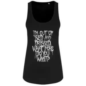 Image of Grindstore Womens/Ladies Im Out Of Bed & Dressed Vest Top (L) (Black)