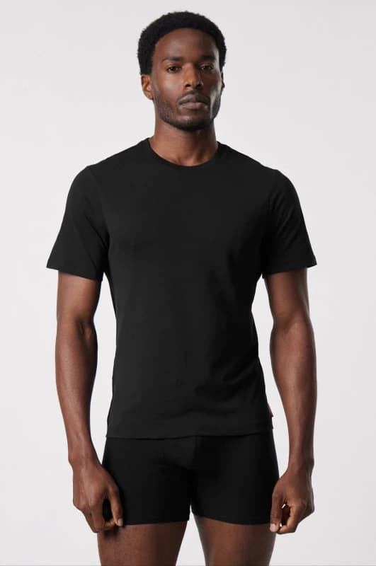 Image of Hunter 3 Pack Crew Neck T-Shirts Mens Jet Black male Small