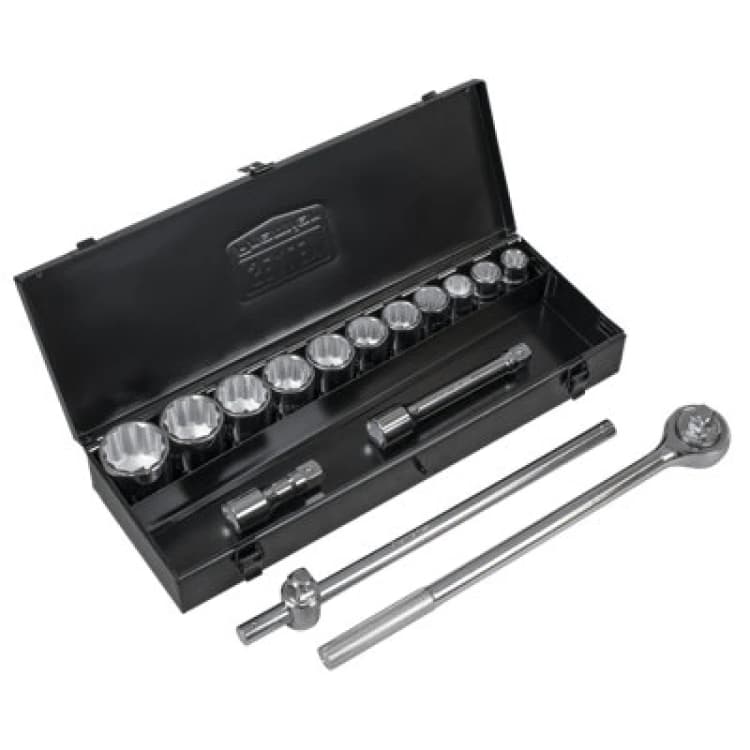 Image of Sealey Walldrive 15 Piece 3/4" Bi Hexagon Socket Set AK2585 Drive: 3/4"