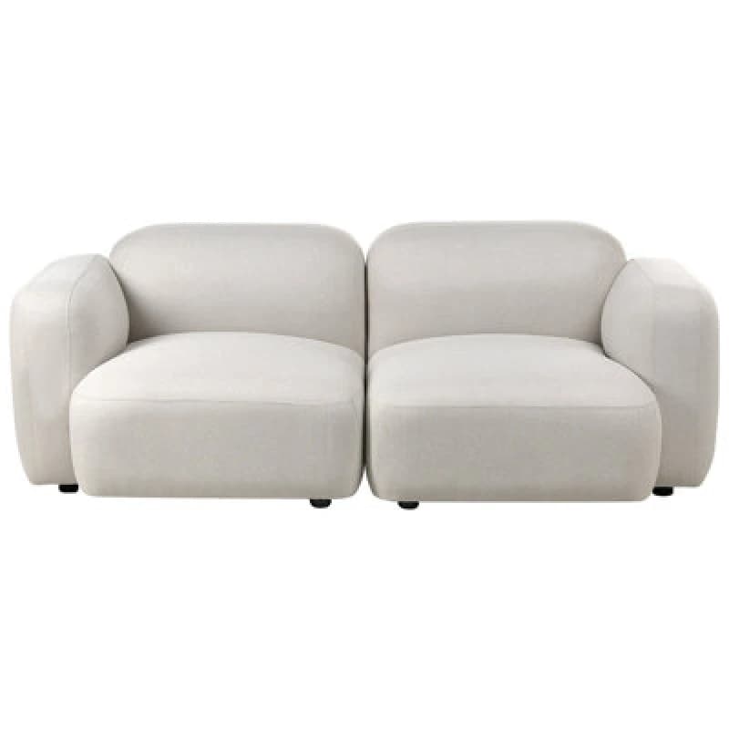 Image of Beliani Sofa 3 Seater Afoss Fabric Light Beige