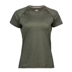 Image of Tee Jays Womens/Ladies Cool Dry Short Sleeve T-Shirt (2XL) (Olive Melange)