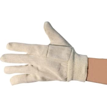 Image of Knitted Wrist Cotton Drill Gloves - Size 10
