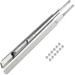 Image of VEVOR Drawer Slides, 1 Pair 48" Soft Close Drawer Slides, Ball Bearing Side Mount Drawer Hardware Slides, 500 LBS Load Capacity 3-Section Full Extensi