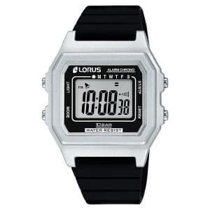 Image of Lorus R2311NX9 Mens Black Strap Retro Digitial Watch