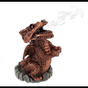Image of Red Dragon Incense Cone Holder