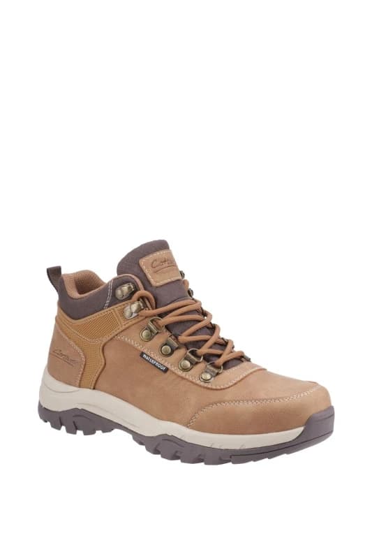 Image of Cotswold Womens Overbury Leather Walking Boots UK Size 4 (EU 37) TAN COT847-TAN-4