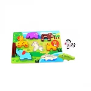 Image of Wooden Animal Chunky Puzzle