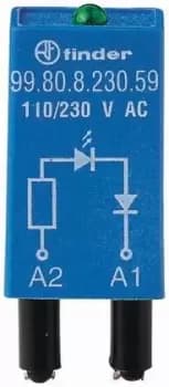 Image of Finder, 230V ac/dc Interface Relay Module, Plug In