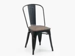 Image of Julian Bowen Grafton Mocha Elm and Black Dining Chair