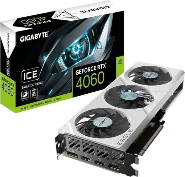 Image of Gigabyte GeForce RTX 4060 Ti EAGLE ICE OC 8GB GDDR6 Graphics Card