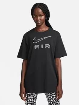 Image of Nike Nsw Boyfriend T-Shirt, Black/White Size M Women