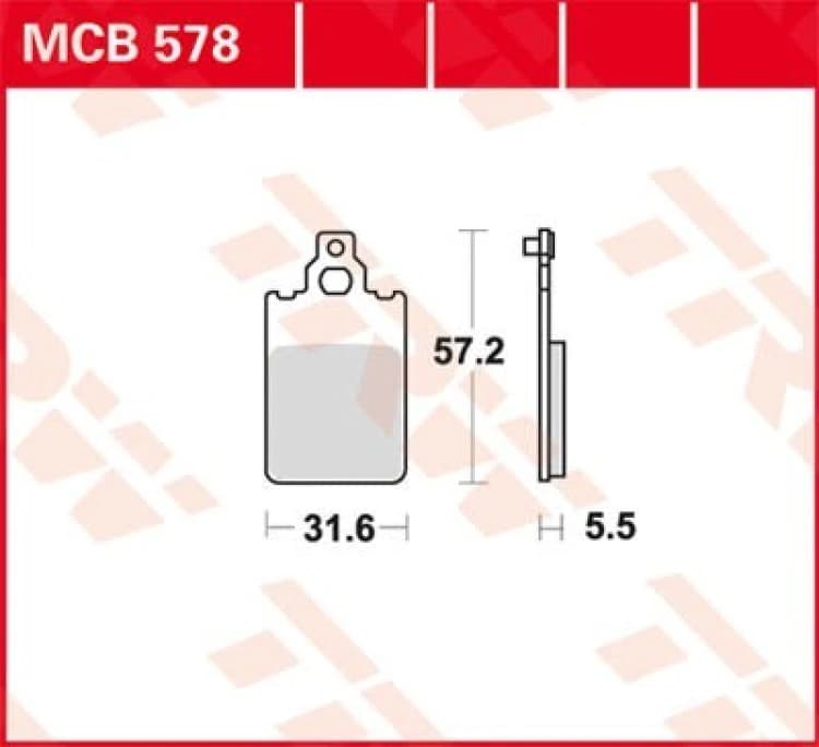 Image of TRW Lucas Brake pad MCB578
