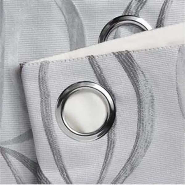 Image of Essential Living Ome Eyelet Ring Top Curtains Silver 167cm x 183cm