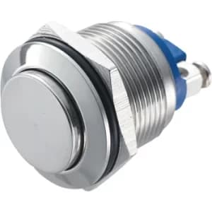 Image of R-TECH 524584 19mm Vandal Resistant Switch 36VDC 2A Raised St/Stee...