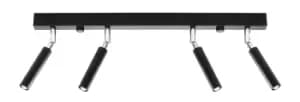 Image of Eyetech Straight Bar Flush 4Light Black G9
