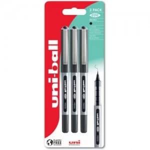 Image of Uni-Ball Eye Micro UB-150 BK 0.5 Plastic Free Packaging PK3
