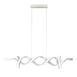 Image of Music LED Silver Designer Linear Bar Pendant 3000K