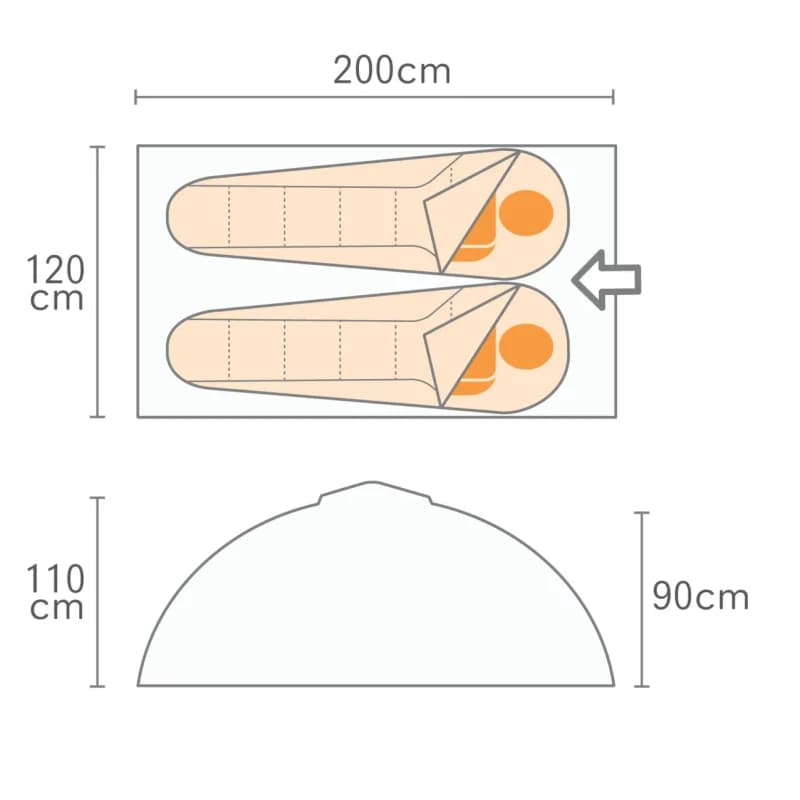 Image of 2-seater tent Regatta Vert Unisex TU