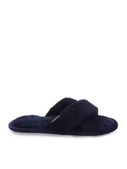 Image of TOTES Totes Popcorn Crossover Open Toe, Navy, Size 6, Women