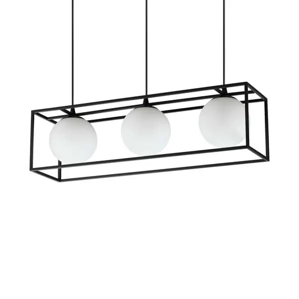 Image of Lingotto 3 Light Bar Pendant Ceiling Light Matte Black