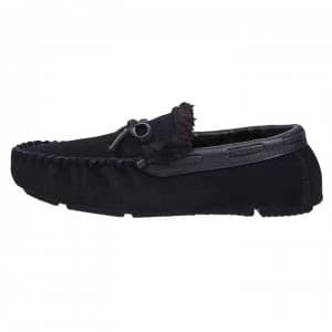 Image of Firetrap Moccasin Slippers Mens - Navy
