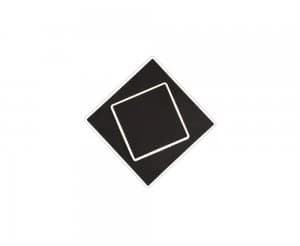 Image of Flush Wall Lamp, 12W LED, 3000K, 725lm, IP20, Black