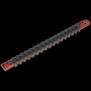 Image of Sealey 1/2" Drive Socket Retaining Rail 17 Clips 1/2"