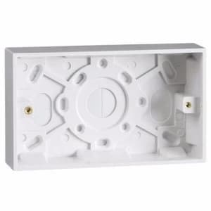 Image of KnightsBridge 2 Gang 25mm Double Surface Mounting Pattress Box