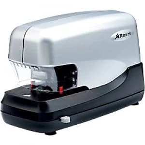 Image of Rexel Stella Contactless Heavy Duty Electric Stapler 70 Flat Clinch 70 Sheets Black, Silver