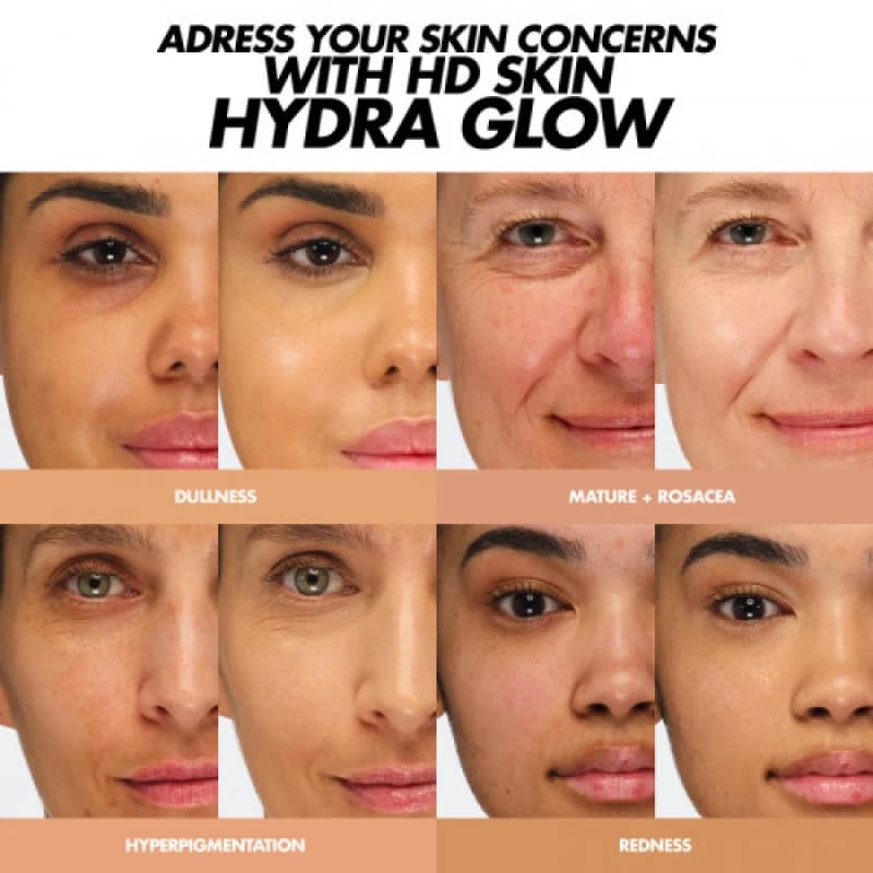 Image of MAKE UP FOR EVER HD SKIN Hydra Glow Foundation 30ml (Various Shades) - 6 - 1N14