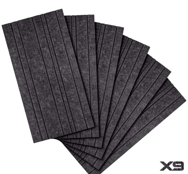 Image of streamplify ACOUSTIC PANELS 9 Pack of Acoustic Panelling - Grey