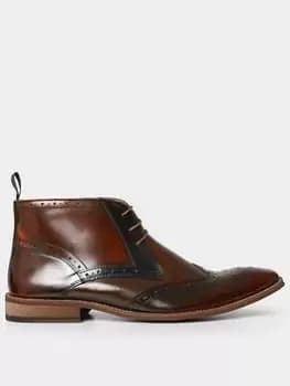 Image of Joe Browns Gents Mixed Colour High Shine Boot - Brown, Size 11, Men