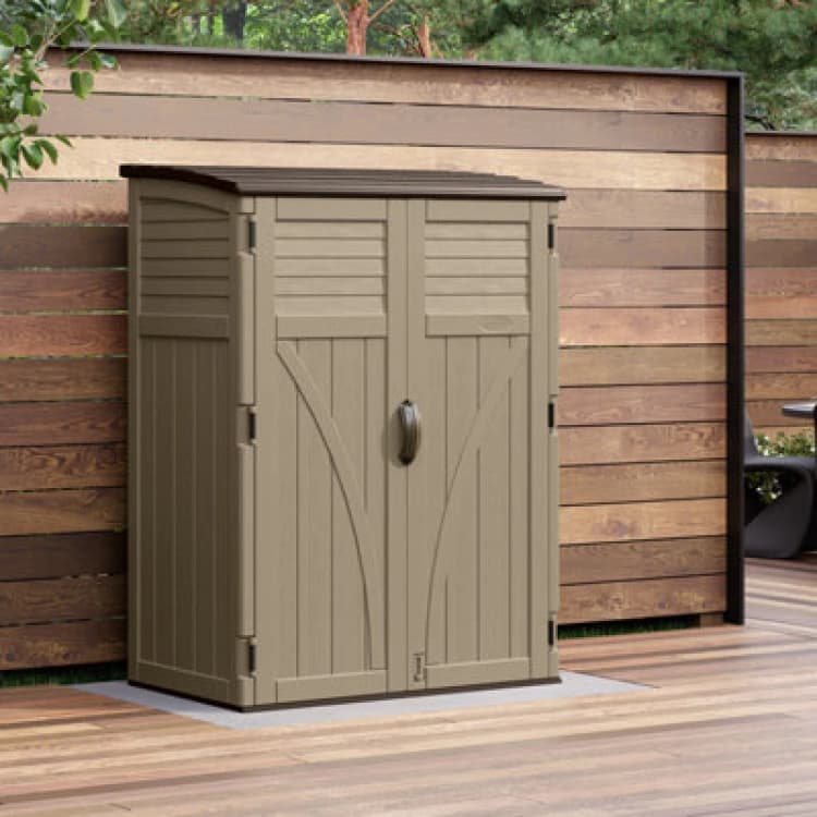 Image of Suncast Aston Large Storage Cabinet - Sand, Brown BMS5700
