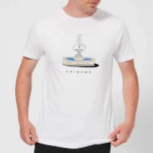 Image of Friends Fountain Mens T-Shirt - White - 3XL