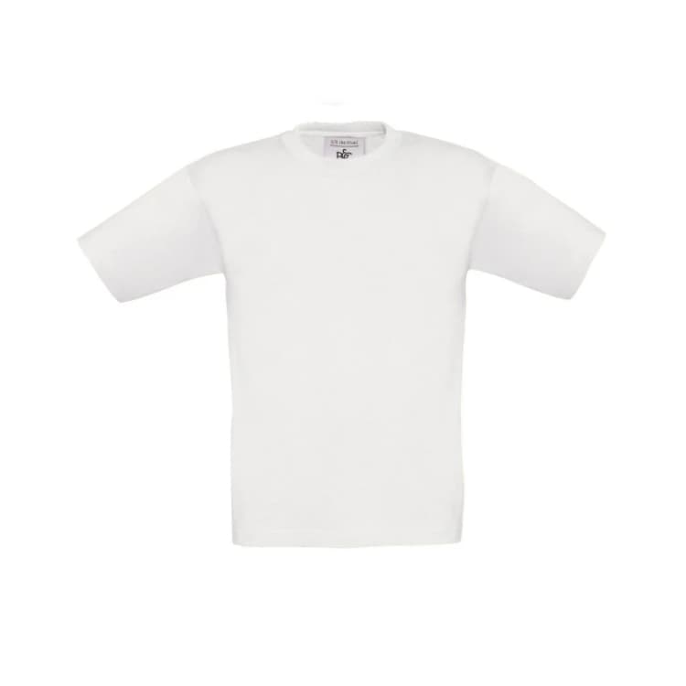 Image of B&C Exact 150 T-Shirt in White Size: 3-4 Years White Unisex 3-4 Years