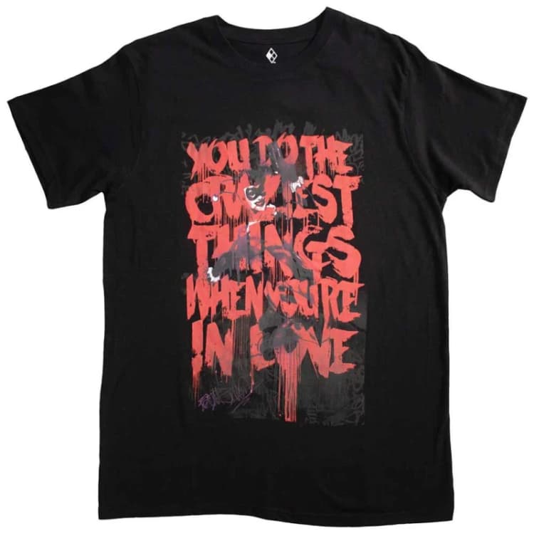 Image of DC Comics Harley Quinn Craziest Things T Shirt Black unisex
