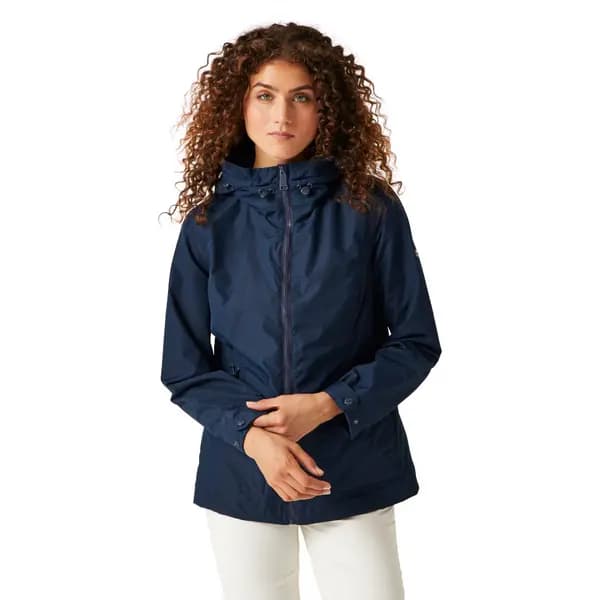 Image of Regatta Womens Navassa Full Zip Hooded Rain Coat 16 - Bust 40' (102cm) NAVY RWW419-540-16
