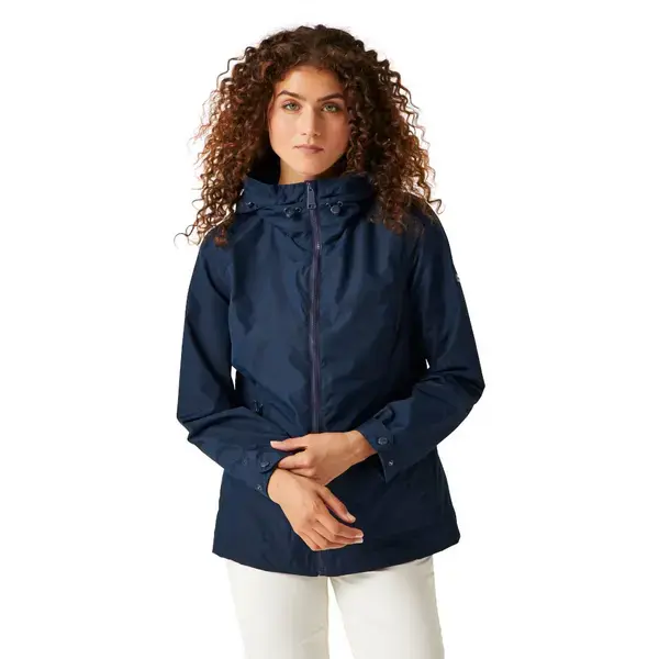 Image of Regatta Womens Navassa Full Zip Hooded Rain Coat 10 - Bust 34' (86cm) NAVY RWW419-540-10