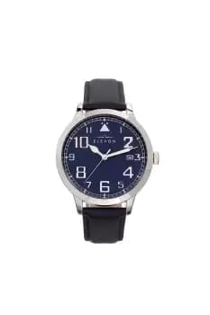 Image of Sabre Leather-Band Watch with Date